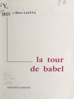 cover image of La tour de Babel